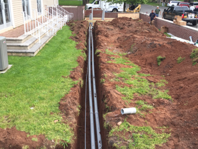Kohler Commercial Generator Trenching and running Conduit, North Plainfield New Jersey