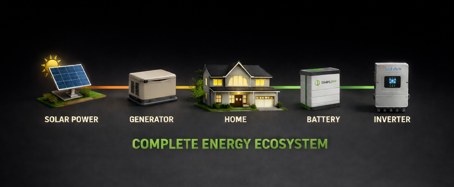 Energy Ecosystem - Generator-Solar-Battery